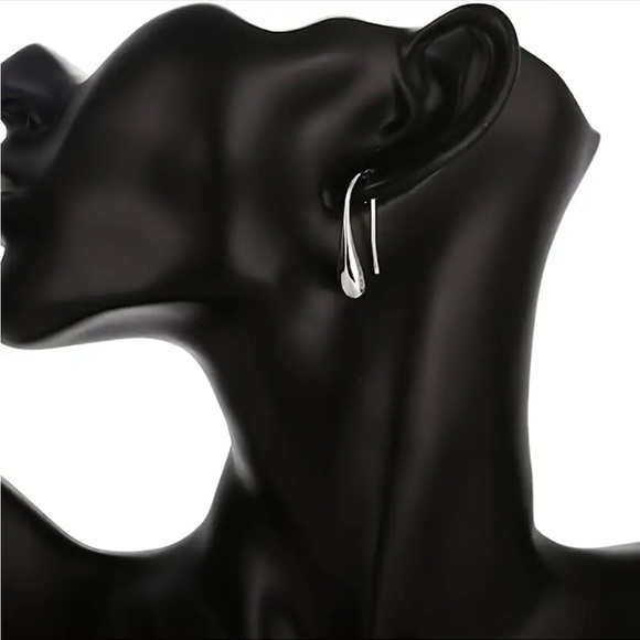 Sterling Silver Teardrop Earrings 925 Stamped